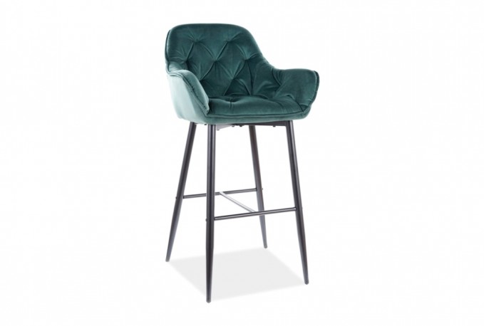 Cherry H-1 Velvet bar stool