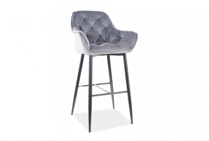 Cherry H-1 Velvet bar stool