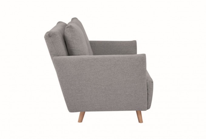 ALEX - 132 cm soffa i grått tyg