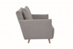 ALEX - 132 cm soffa i grått tyg