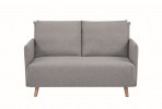 ALEX - 132 cm soffa i grått tyg