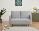 ALEX - 132 cm soffa i grått tyg