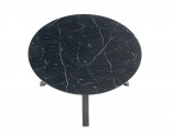 TEX - 130/180 cm matbord i svart marmor