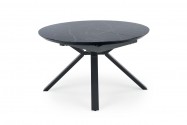 TEX - 130/180 cm matbord i svart marmor