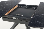 TEX - 130/180 cm matbord i svart marmor