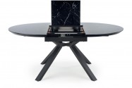 TEX - 130/180 cm matbord i svart marmor