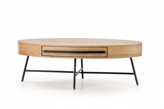 JOHAN - 120 cm soffbord i ek/svart