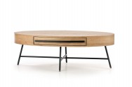 JOHAN - 120 cm soffbord i ek/svart
