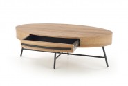 JOHAN - 120 cm soffbord i ek/svart