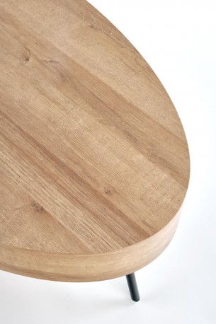 JOHAN - 120 cm soffbord i ek/svart