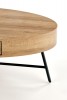 JOHAN - 120 cm soffbord i ek/svart