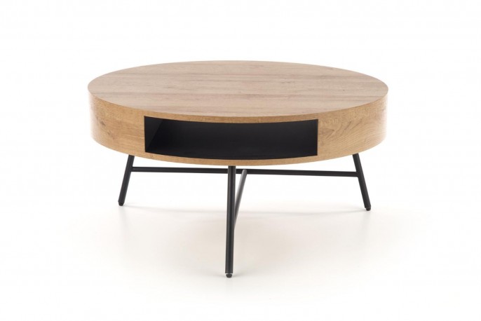 POINT - 80 cm soffbord i ek/svart