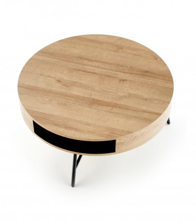 POINT - 80 cm soffbord i ek/svart