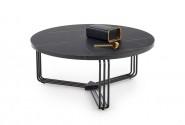 RORY - 80 cm soffbord i svart marmor