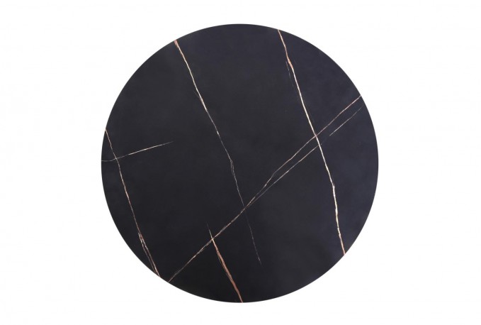 RORY - 80 cm soffbord i svart marmor