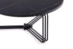 RORY - 80 cm soffbord i svart marmor
