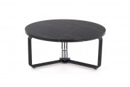 RORY - 80 cm soffbord i svart marmor
