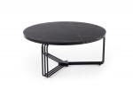 RORY - 80 cm soffbord i svart marmor