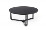 RORY - 80 cm soffbord i svart marmor