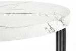 RORY - 40 cm sidobord i vit marmor/svart