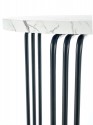 RORY - 40 cm sidobord i vit marmor/svart
