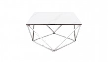 EVELYN - 80 cm soffbord i silver