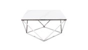 EVELYN - 80 cm soffbord i silver