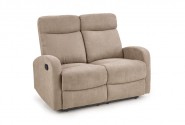 TRONDHEIM - Bekväm beige reclinersoffa i tyg 128 cm