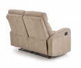 TRONDHEIM - Bekväm beige reclinersoffa i tyg 128 cm