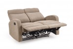 TRONDHEIM - Bekväm beige reclinersoffa i tyg 128 cm