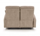 TRONDHEIM - Bekväm beige reclinersoffa i tyg 128 cm