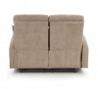 TRONDHEIM - Bekväm beige reclinersoffa i tyg 128 cm