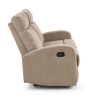TRONDHEIM - Bekväm beige reclinersoffa i tyg 128 cm