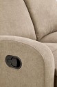 TRONDHEIM - Bekväm beige reclinersoffa i tyg 128 cm