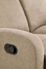 TRONDHEIM - Bekväm beige reclinersoffa i tyg 128 cm