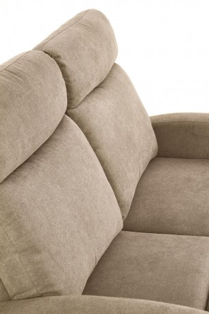 TRONDHEIM - Bekväm beige reclinersoffa i tyg 128 cm