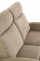 TRONDHEIM - Bekväm beige reclinersoffa i tyg 128 cm