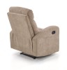 TRONDHEIM - Bekväm reclinerfåtölj i beige tyg 75 cm