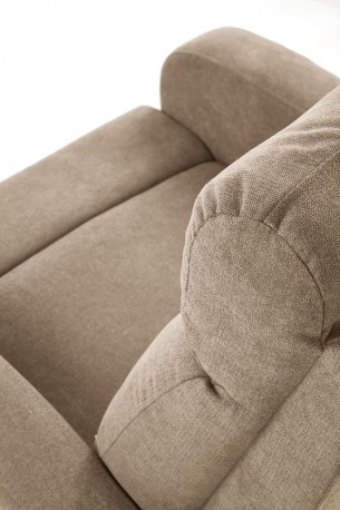 TRONDHEIM - Bekväm reclinerfåtölj i beige tyg 75 cm