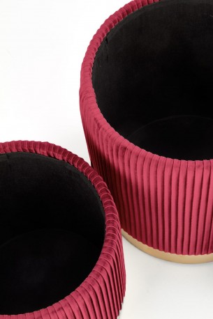AVA - 2 st puffar i vinrött