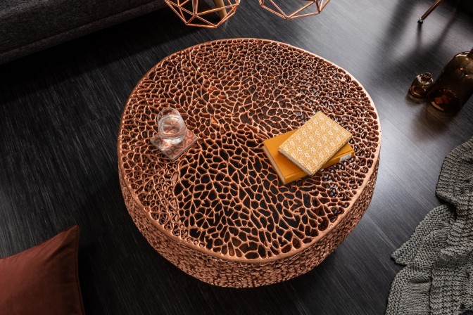 LEO - 80 cm soffbord i koppar 2