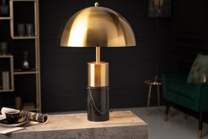 Table lamp Burlesque gold marble black