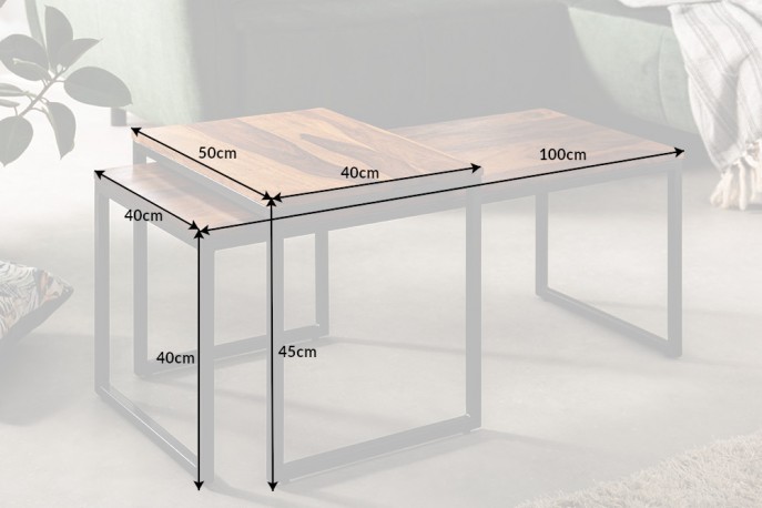 Coffee table Elements set of 2 Sheesham