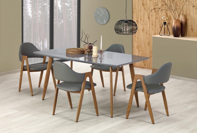 JOSUA - MATSTOL I GRÅTT/HONUNGSEK