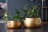 PLANTA - 2 st krukor i guldfärg