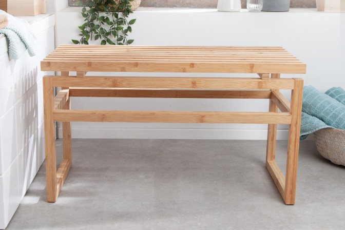 SUNNY - 74 cm bänk i bambuträ 2