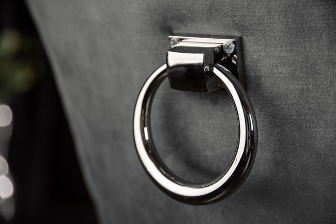 ADORA - slottsstol i grå/grön sammet