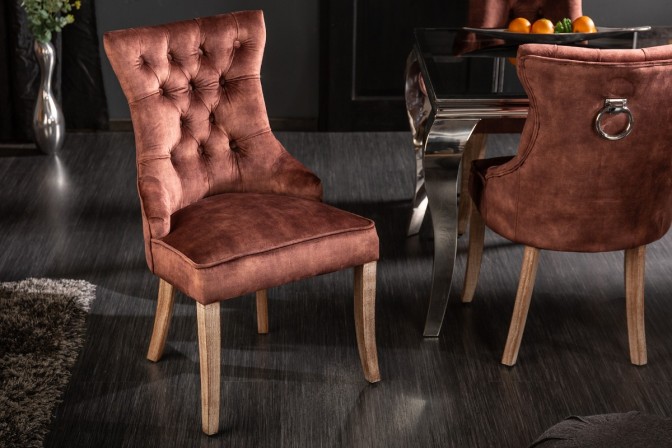 ADORA - slottsstol i brun sammet