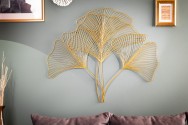 Wall decoration Ginkgo 90cm gold