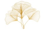 Wall decoration Ginkgo 90cm gold